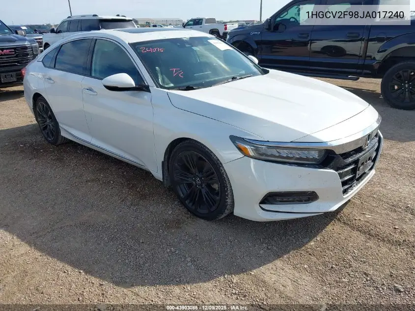 1HGCV2F98JA017240 2018 Honda Accord Touring 2.0T