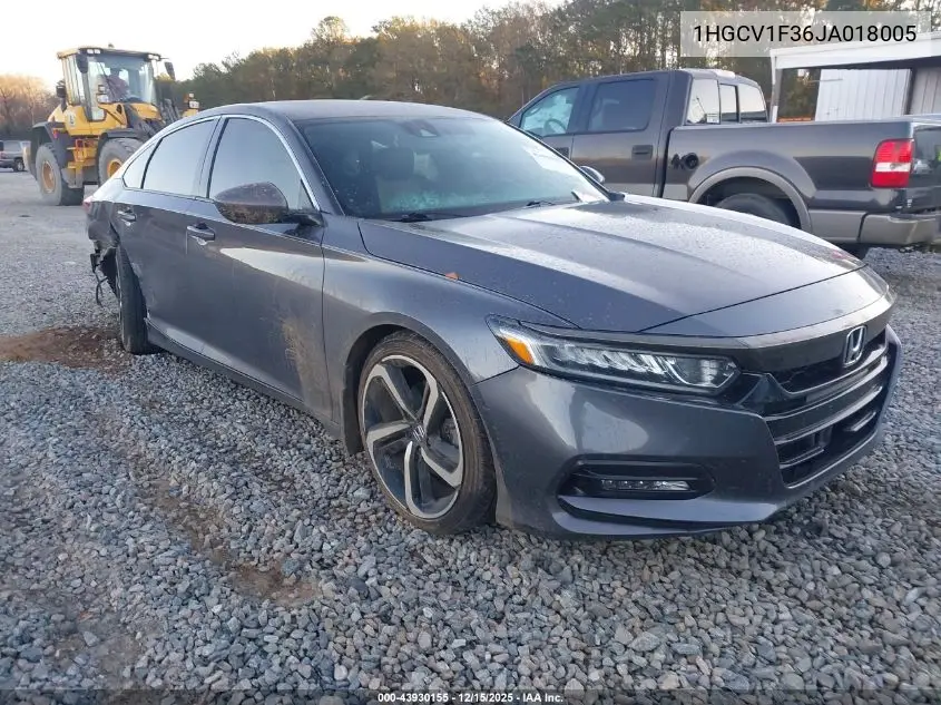 1HGCV1F36JA018005 2018 Honda Accord Sport
