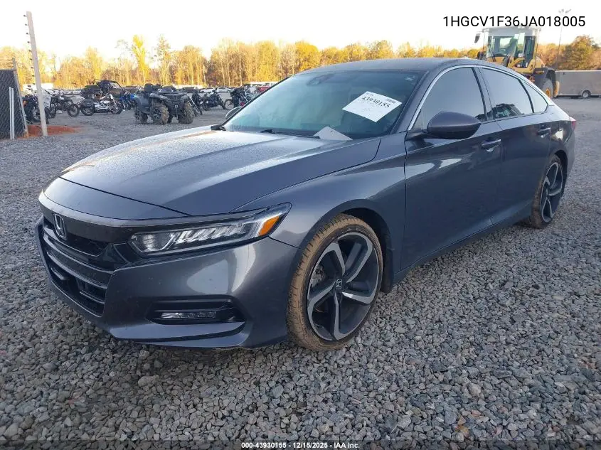1HGCV1F36JA018005 2018 Honda Accord Sport