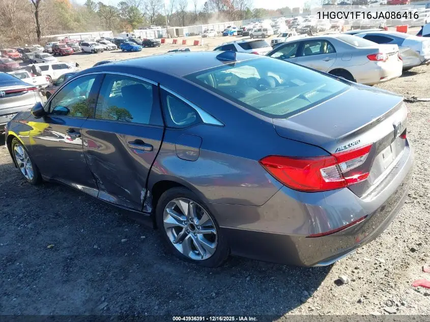 1HGCV1F16JA086416 2018 Honda Accord Lx