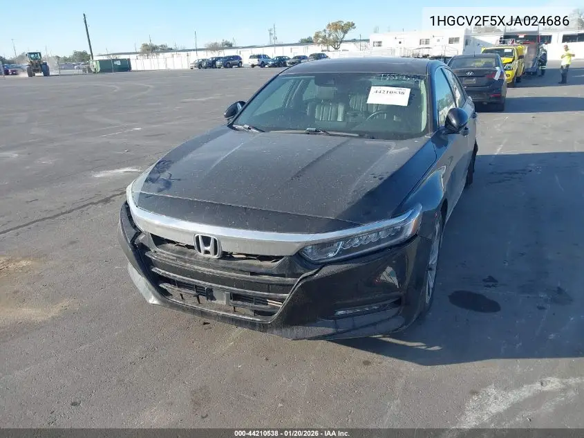 1HGCV2F5XJA024686 2018 Honda Accord Ex-L 2.0T