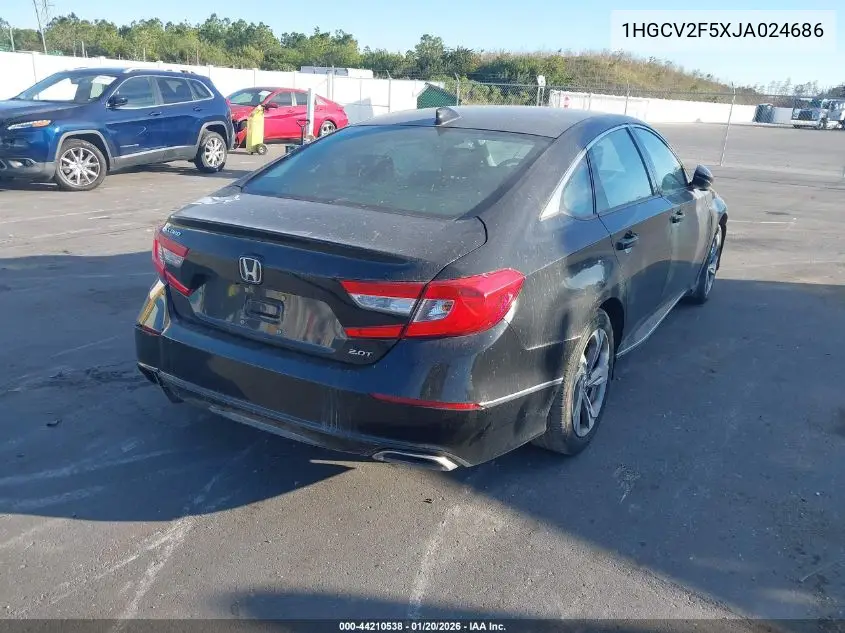 1HGCV2F5XJA024686 2018 Honda Accord Ex-L 2.0T