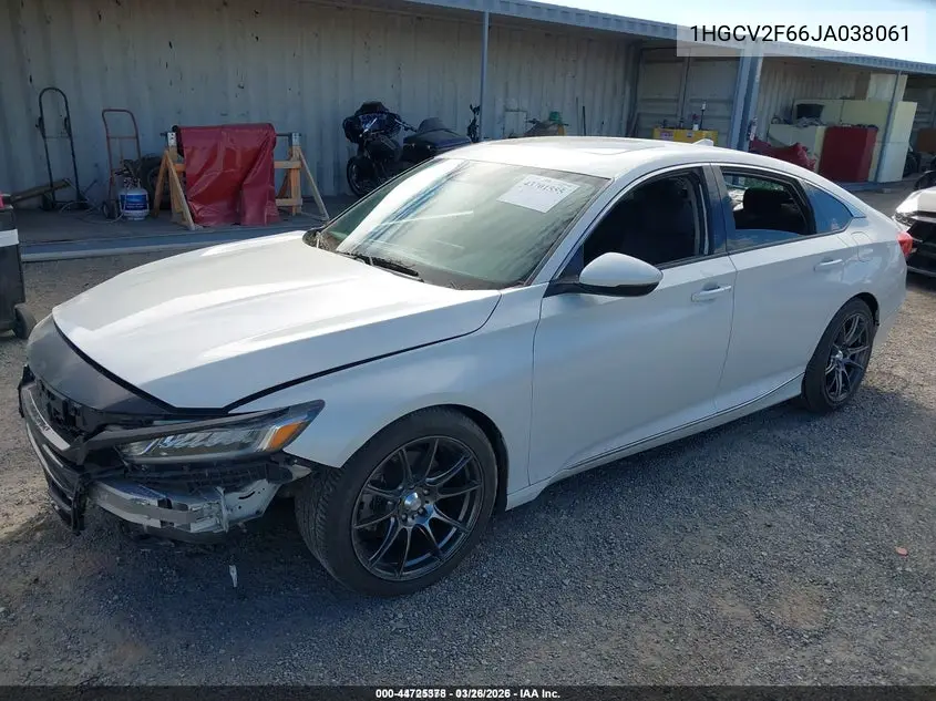 1HGCV2F66JA038061 2018 Honda Accord Ex-L 2.0T