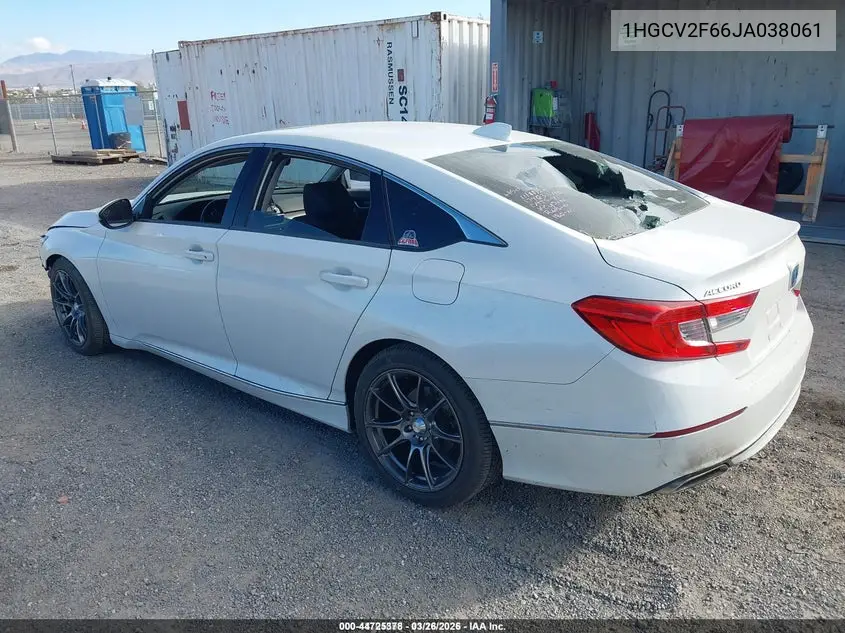 1HGCV2F66JA038061 2018 Honda Accord Ex-L 2.0T