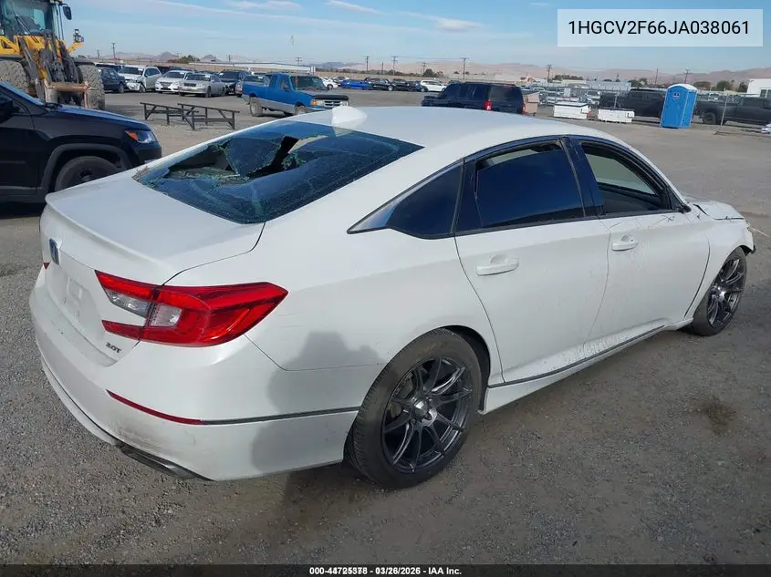 1HGCV2F66JA038061 2018 Honda Accord Ex-L 2.0T