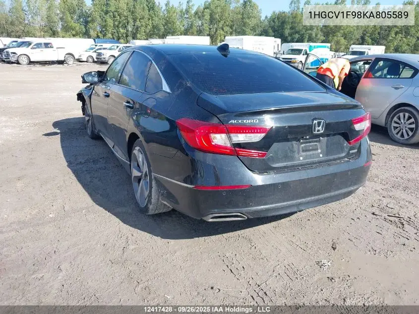 1HGCV1F98KA805589 2019 Honda Accord Touring 1.5T
