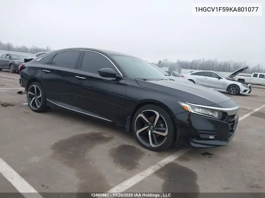 1HGCV1F59KA801077 2019 Honda Accord Ex-L 1.5T
