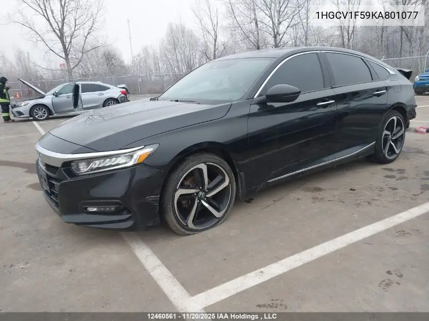 1HGCV1F59KA801077 2019 Honda Accord Ex-L 1.5T