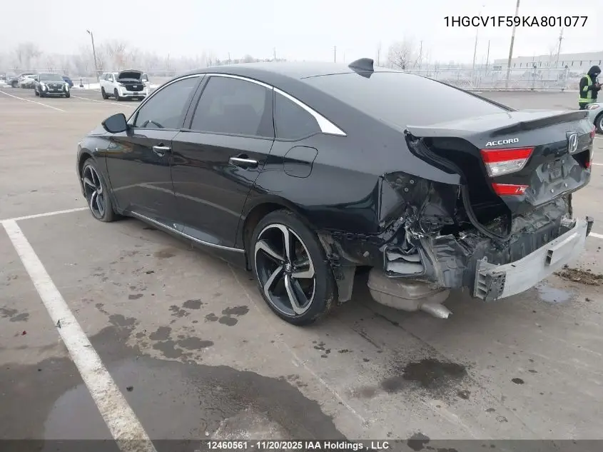 1HGCV1F59KA801077 2019 Honda Accord Ex-L 1.5T