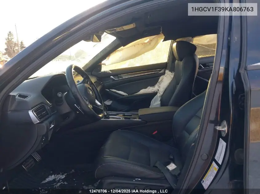1HGCV1F39KA806763 2019 Honda Accord Sport 1.5T