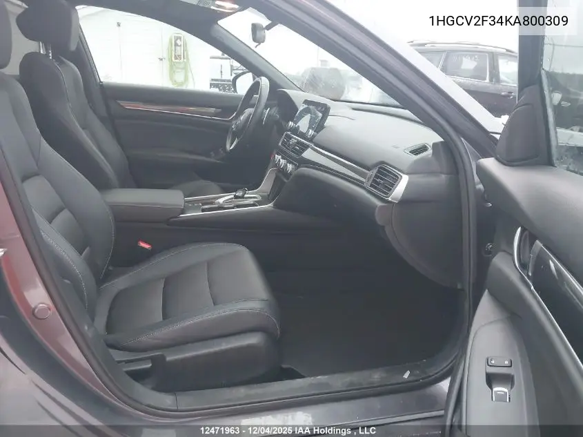 1HGCV2F34KA800309 2019 Honda Accord Sport 2.0T