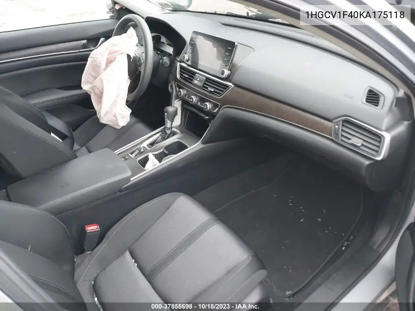 1HGCV1F40KA175118 2019 Honda Accord Ex