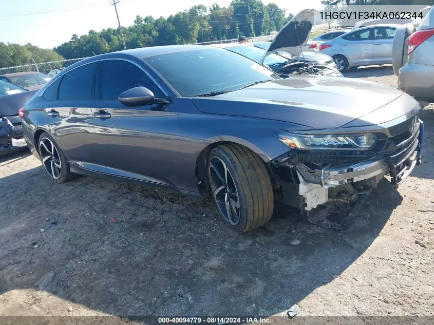 1HGCV1F34KA062344 2019 Honda Accord Sport