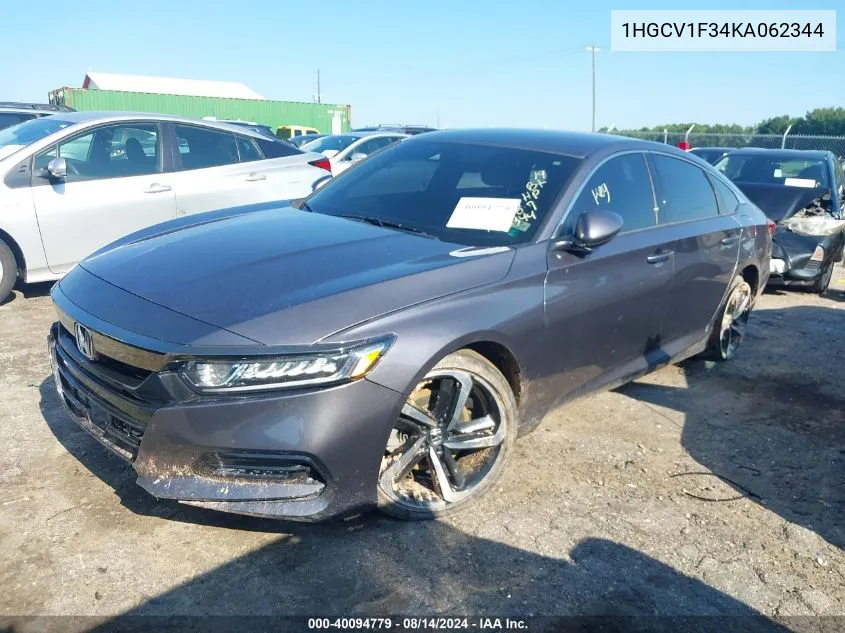 1HGCV1F34KA062344 2019 Honda Accord Sport