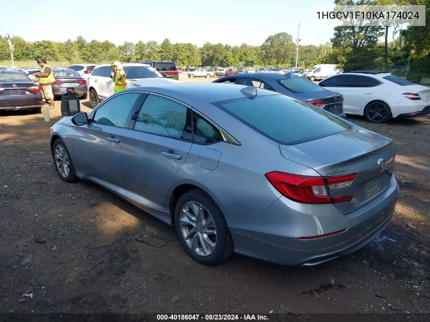 1HGCV1F10KA174024 2019 Honda Accord Lx