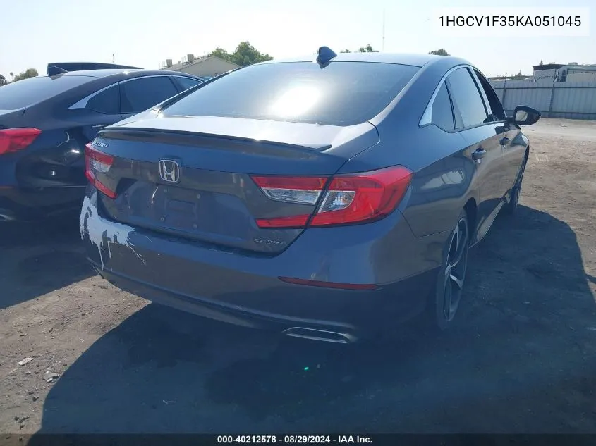 1HGCV1F35KA051045 2019 Honda Accord Sport