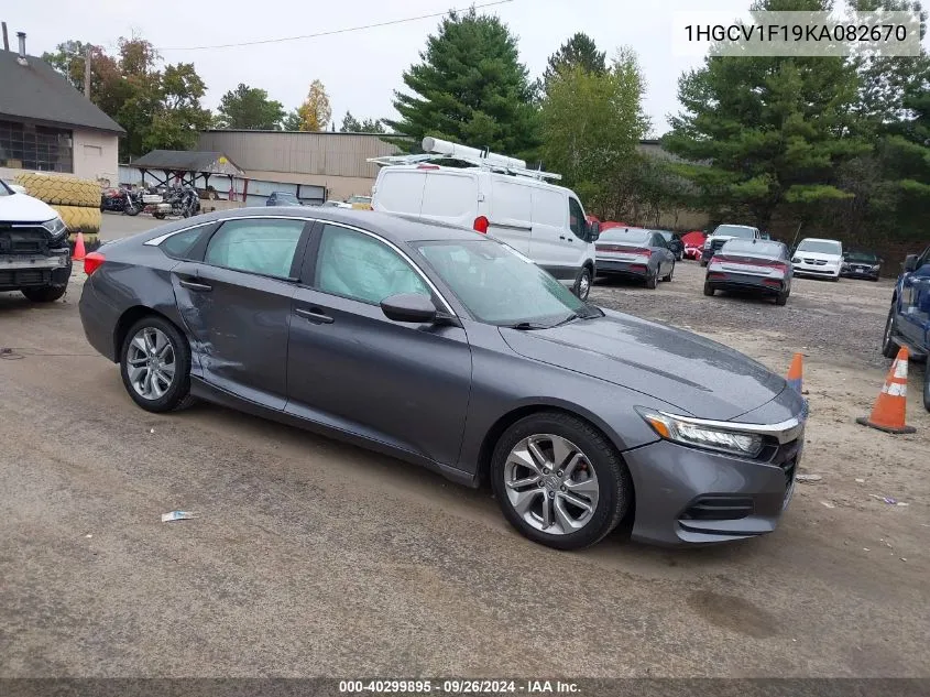 2019 Honda Accord Lx VIN: 1HGCV1F19KA082670 Lot: 40299895