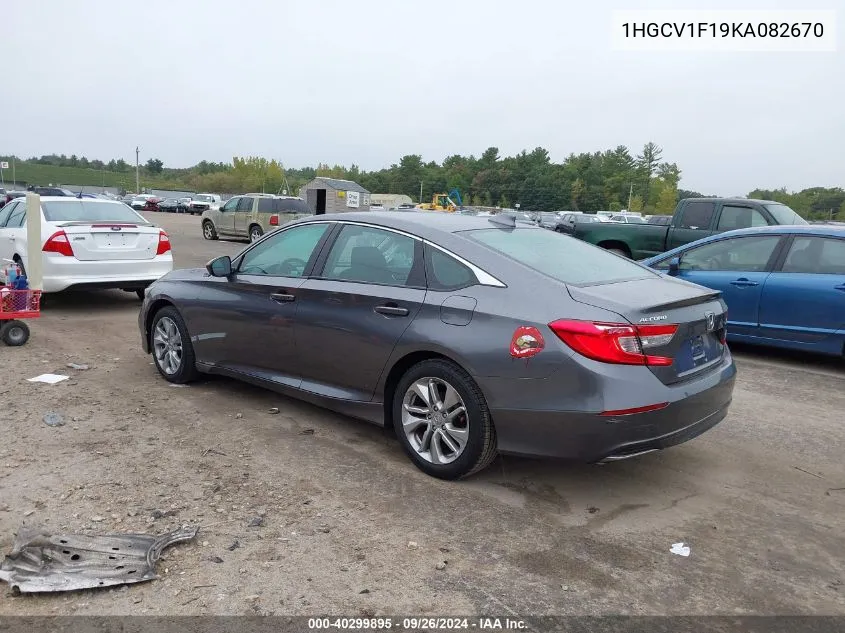 1HGCV1F19KA082670 2019 Honda Accord Lx