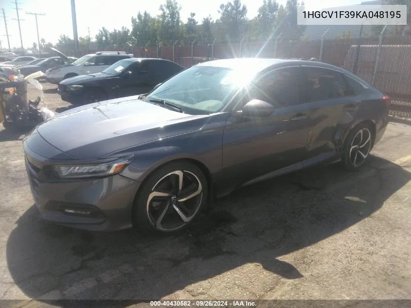 1HGCV1F39KA048195 2019 Honda Accord Sport