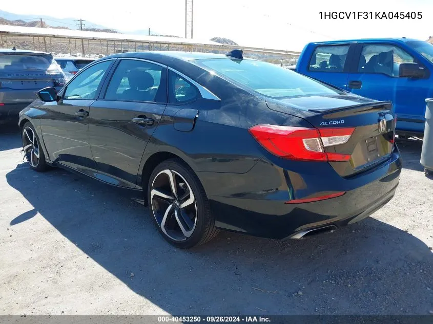 1HGCV1F31KA045405 2019 Honda Accord Sport