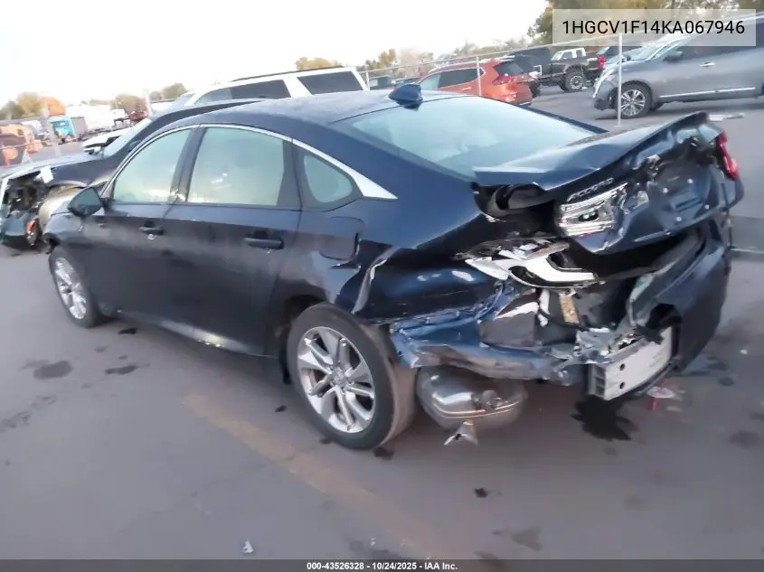 1HGCV1F14KA067946 2019 Honda Accord Lx
