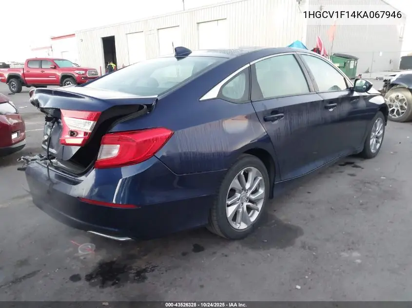 1HGCV1F14KA067946 2019 Honda Accord Lx
