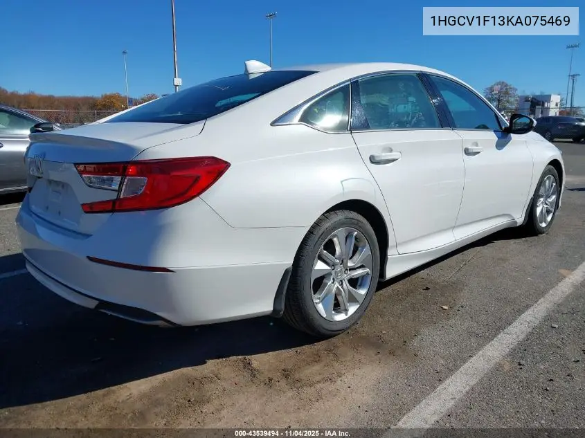1HGCV1F13KA075469 2019 Honda Accord Lx
