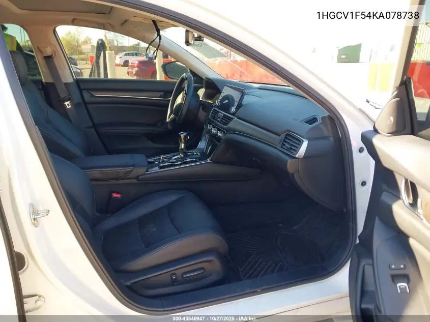 1HGCV1F54KA078738 2019 Honda Accord Ex-L
