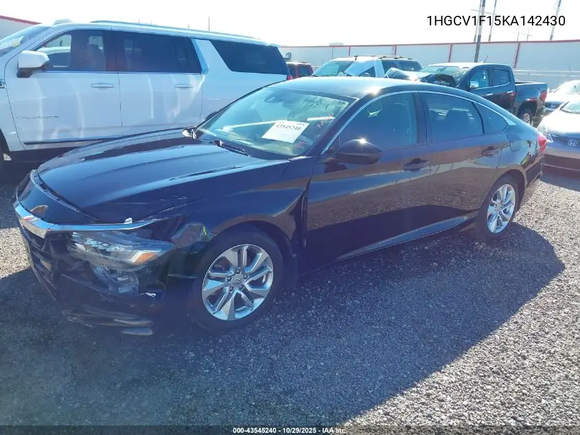 1HGCV1F15KA142430 2019 Honda Accord Lx