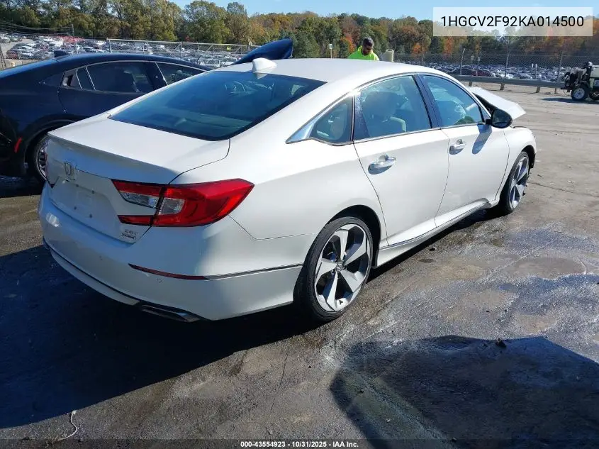 1HGCV2F92KA014500 2019 Honda Accord Touring 2.0T
