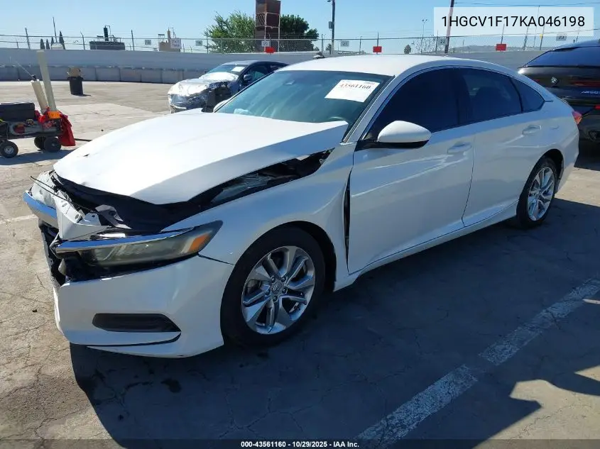 1HGCV1F17KA046198 2019 Honda Accord Lx
