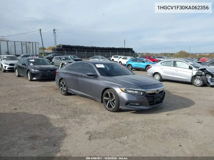 1HGCV1F30KA062356 2019 Honda Accord Sport