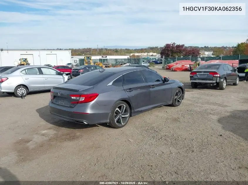 1HGCV1F30KA062356 2019 Honda Accord Sport