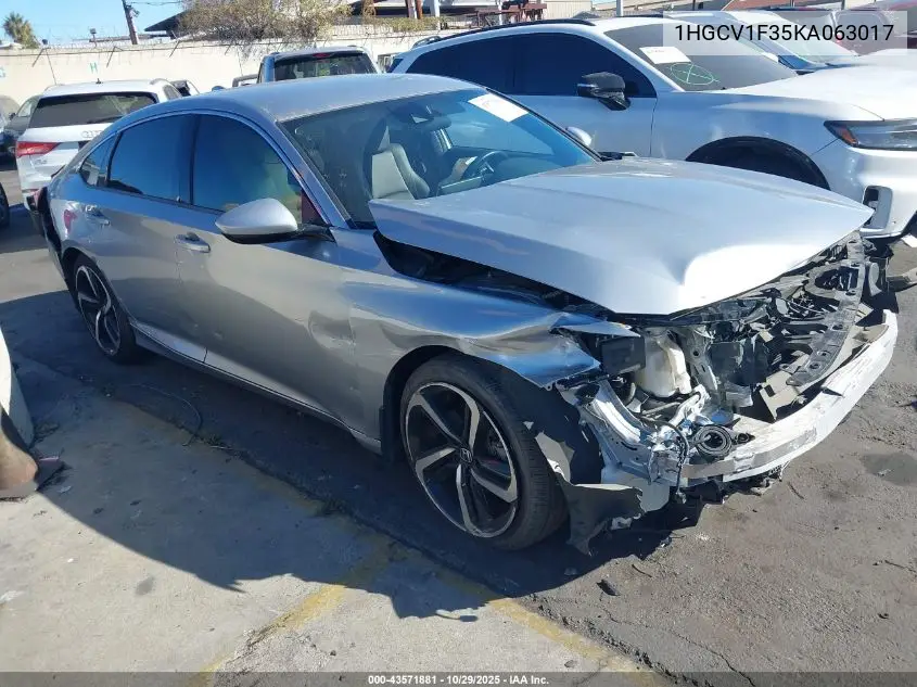 1HGCV1F35KA063017 2019 Honda Accord Sport