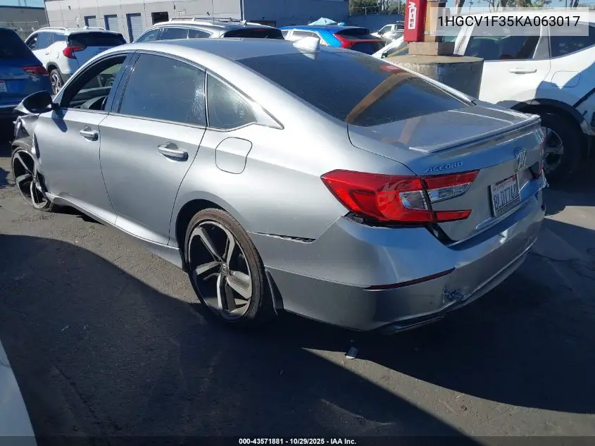 1HGCV1F35KA063017 2019 Honda Accord Sport