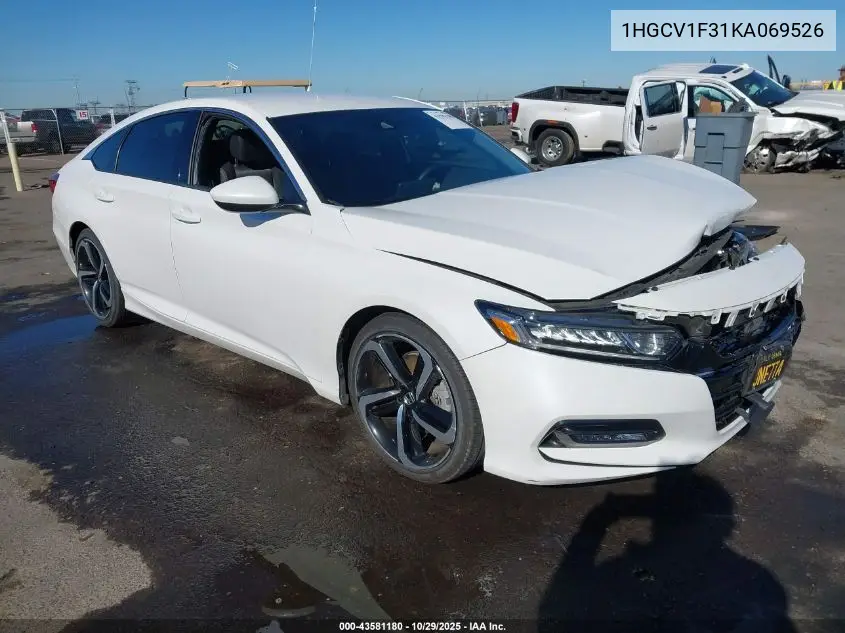 1HGCV1F31KA069526 2019 Honda Accord Sport