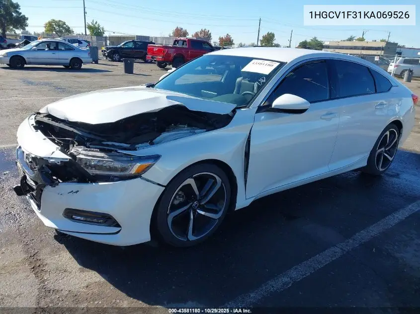 1HGCV1F31KA069526 2019 Honda Accord Sport