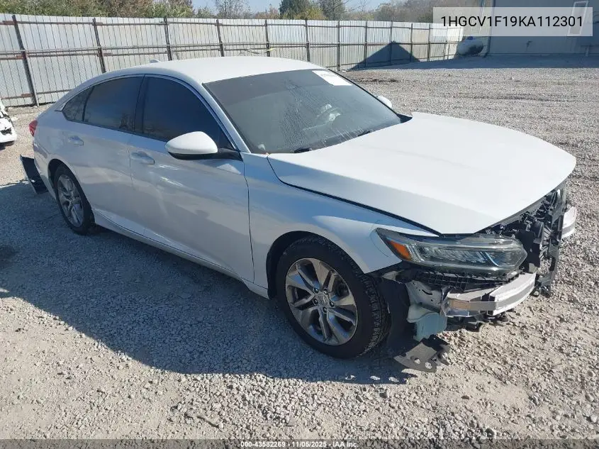 1HGCV1F19KA112301 2019 Honda Accord Lx