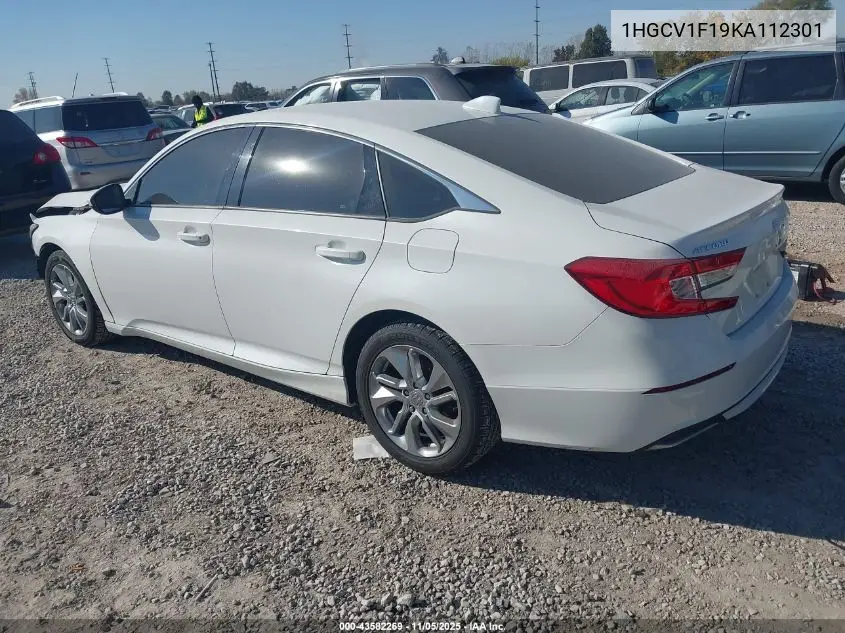 1HGCV1F19KA112301 2019 Honda Accord Lx