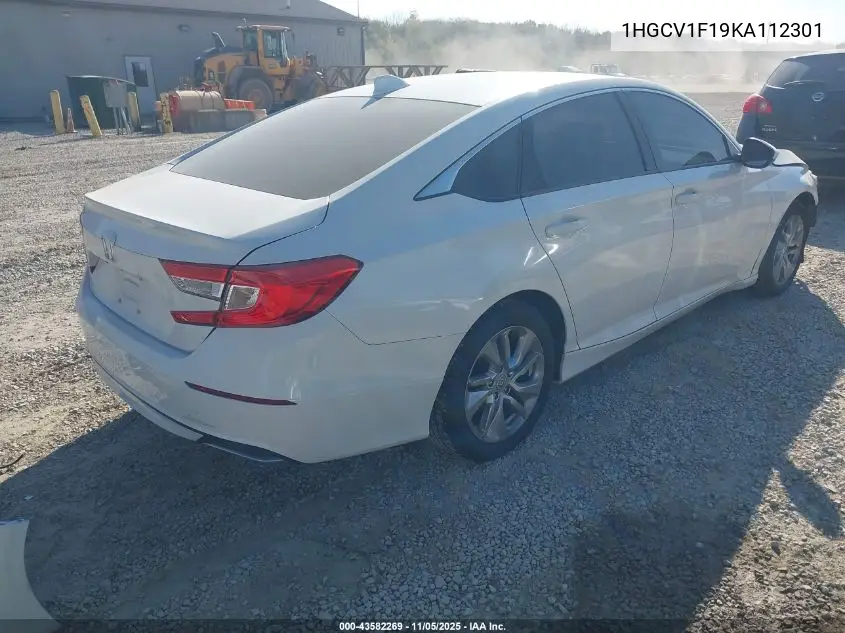1HGCV1F19KA112301 2019 Honda Accord Lx