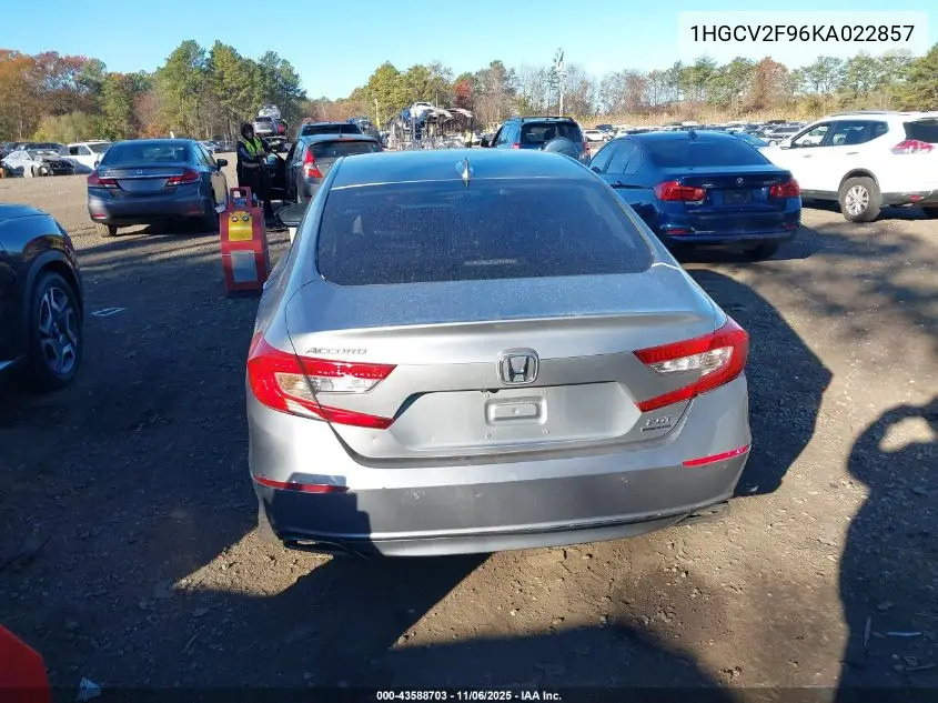 1HGCV2F96KA022857 2019 Honda Accord Touring 2.0T