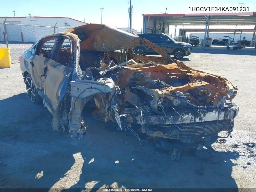 1HGCV1F34KA091231 2019 Honda Accord Sport