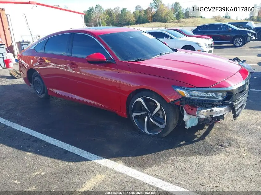 1HGCV2F39KA017860 2019 Honda Accord Sport 2.0T