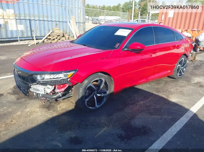 1HGCV2F39KA017860 2019 Honda Accord Sport 2.0T