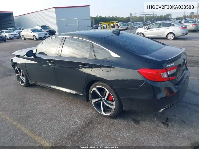1HGCV2F38KA030583 2019 Honda Accord Sport 2.0T
