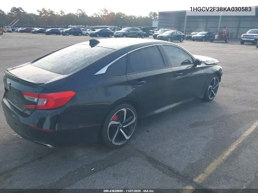 1HGCV2F38KA030583 2019 Honda Accord Sport 2.0T