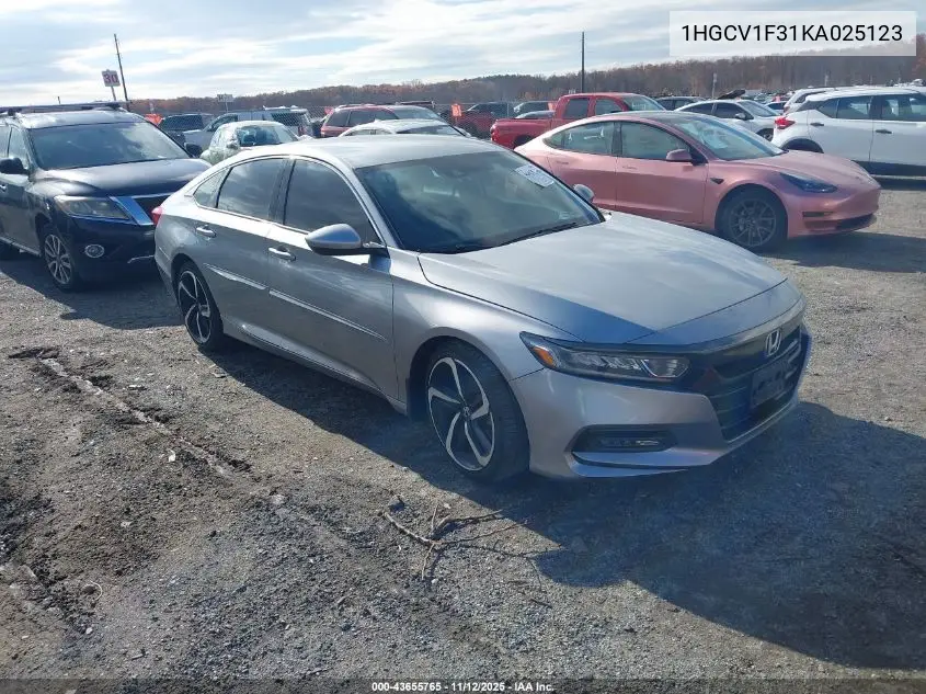1HGCV1F31KA025123 2019 Honda Accord Sport