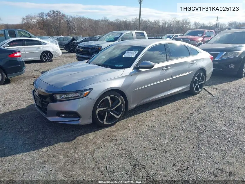 1HGCV1F31KA025123 2019 Honda Accord Sport