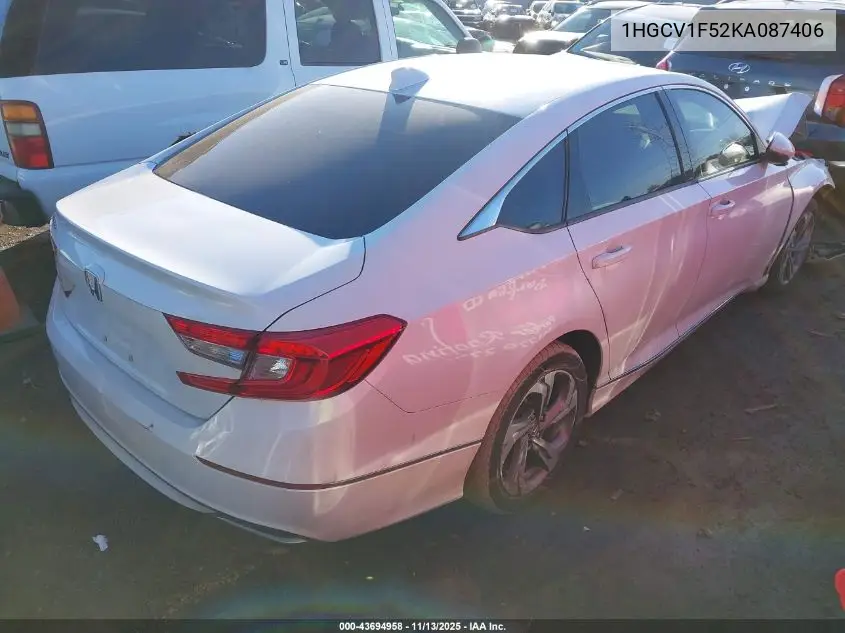 1HGCV1F52KA087406 2019 Honda Accord Ex-L