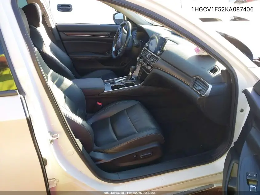 1HGCV1F52KA087406 2019 Honda Accord Ex-L